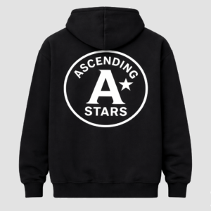 ascending stars hoodie – black