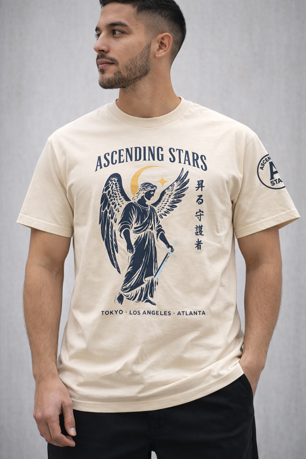 ascending stars guardian angel tee – off white crème ascending stars guardian angel tee – off white crème