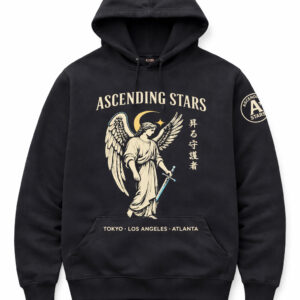 ascending stars angel hoodie black